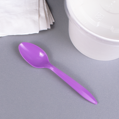 Karat PP Plastic Medium Weight Tea Spoons - Purple - 1,000 ct