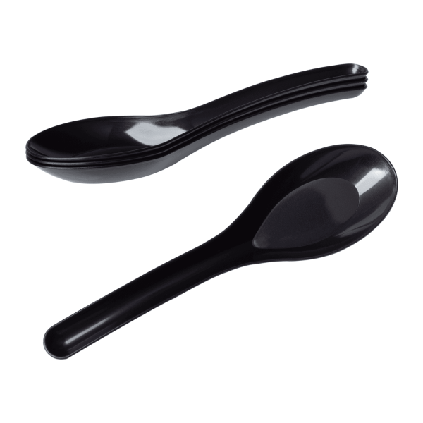 Karat Med-Heavy Weight Asian Soup Spoon - Black - 1,000 ct