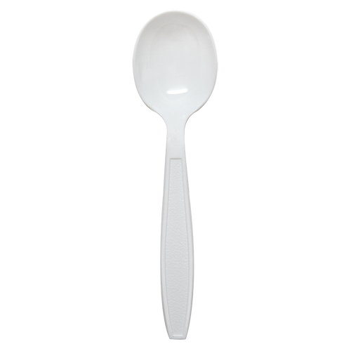 Karat PS Plastic Extra Heavy Weight Soup Spoons - White - 1,000 ct