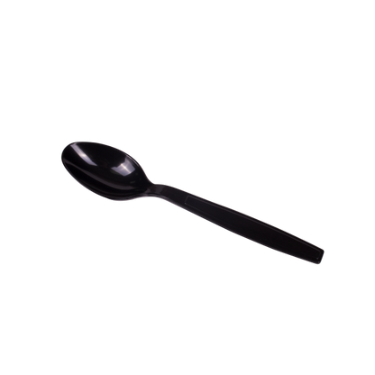 Karat PS Plastic Extra Heavy Weight Tea Spoons - Black - 1,000 ct