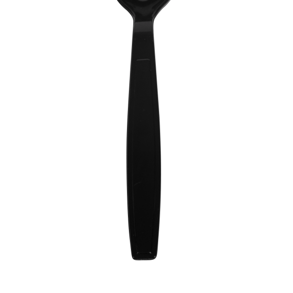 Karat PS Plastic Extra Heavy Weight Tea Spoons - Black - 1,000 ct
