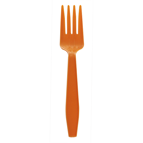 Karat PP Plastic Extra Heavy Weight Forks - Orange - 1,000 ct