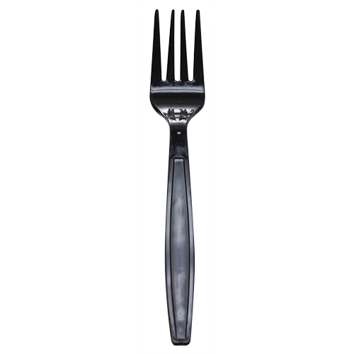 Karat PP Plastic Extra Heavy Weight Forks - Black - 1,000 ct