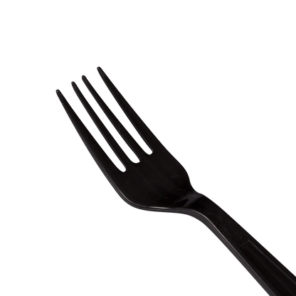 Karat PP Plastic Extra Heavy Weight Forks - Black - 1,000 ct