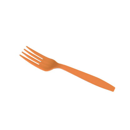 Karat PP Plastic Extra Heavy Weight Forks - Orange - 1,000 ct