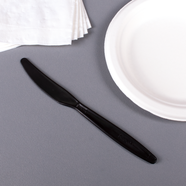 Karat PP Plastic Extra Heavy Weight Knives - Black - 1,000 ct