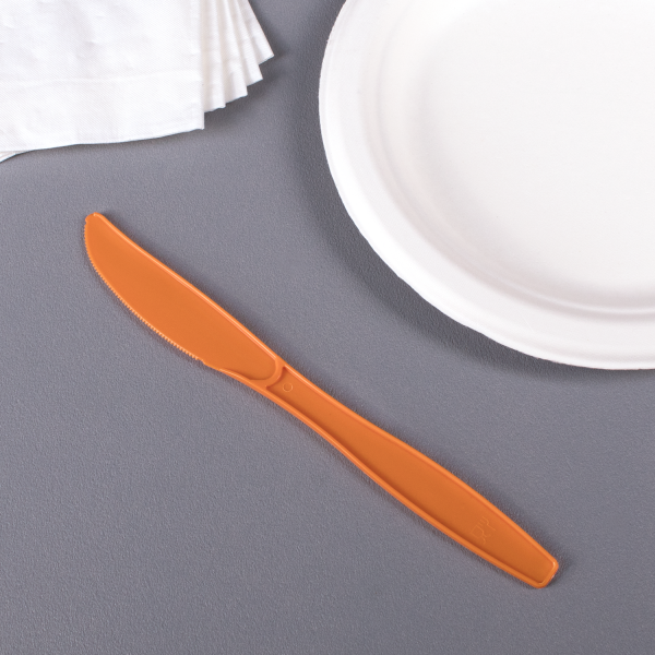 Karat PP Plastic Extra Heavy Weight Knives - Orange - 1,000 ct