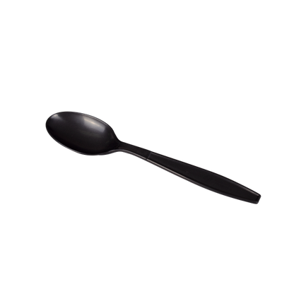 Karat PP Plastic Extra Heavy Weight Tea Spoons - Black - 1,000 ct