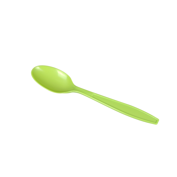 Karat PP Plastic Extra Heavy Weight Tea Spoons - Green - 1,000 ct