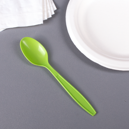 Karat PP Plastic Extra Heavy Weight Tea Spoons - Green - 1,000 ct