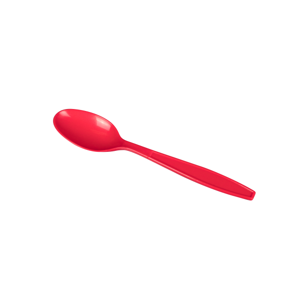 Karat PP Plastic Extra Heavy Weight Tea Spoons - Red - 1,000 ct