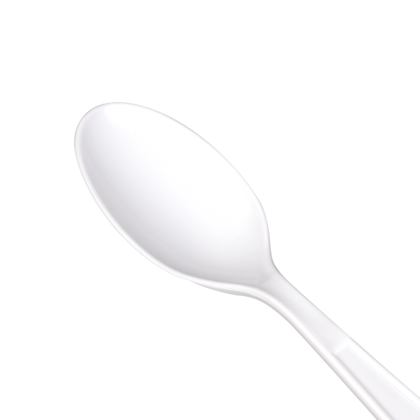 Karat PP Plastic Extra Heavy Weight Tea Spoons - White - 1,000 ct