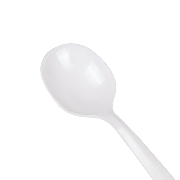 Karat PS Plastic Medium Weight Soup Spoons Bulk Box - White - 1,000 ct