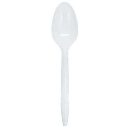 Karat PS Plastic Medium Weight Tea Spoons Bulk Box - White - 1,000 ct