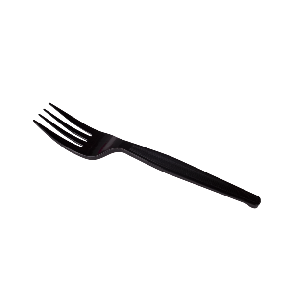 Karat PS Plastic Medium-Heavy Weight Forks Bulk Box - Black - 1,000 ct