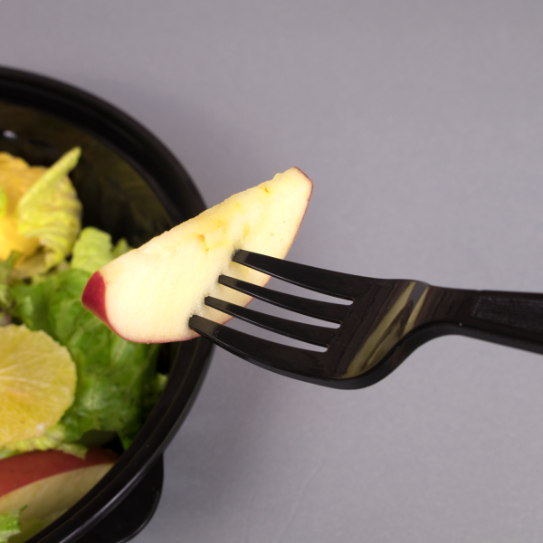 Karat PS Plastic Medium-Heavy Weight Forks Bulk Box - Black - 1,000 ct