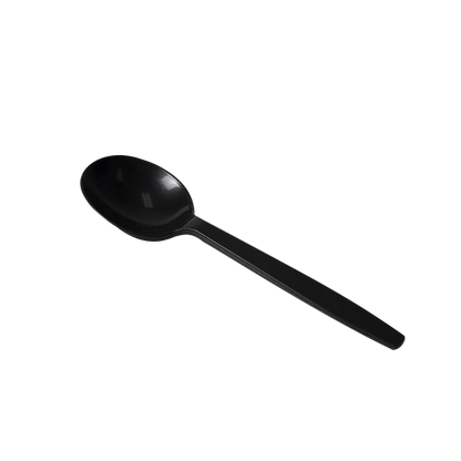 Karat PP Plastic Premium Extra Heavy Weight Soup Spoon - Black - 1,000 ct
