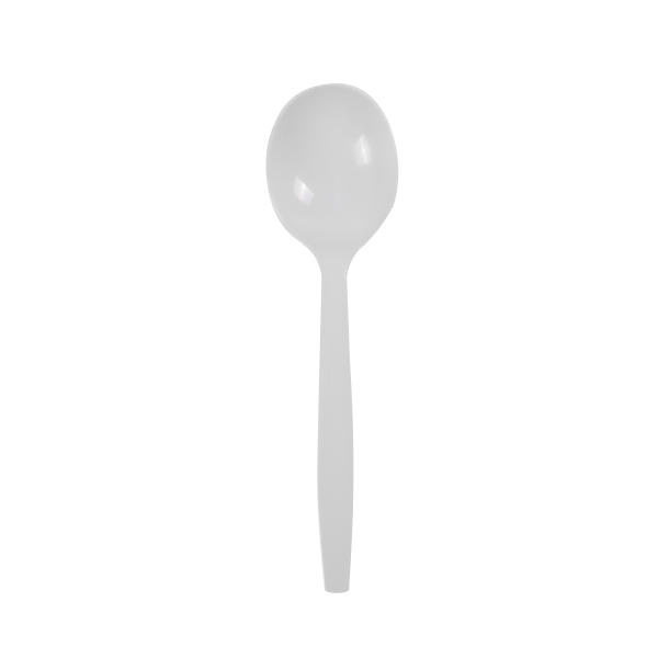 Karat PP Plastic Premium Extra Heavy Soup Spoon - White - 1,000 ct