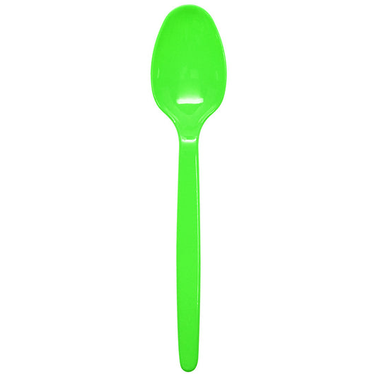 Karat PS Plastic Heavy Weight Tea Spoons - Green - 1,000 ct