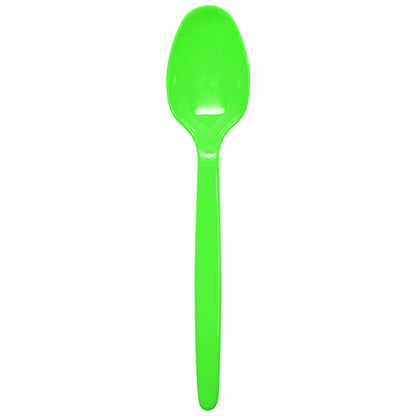 Karat PS Plastic Heavy Weight Tea Spoons - Green - 1,000 ct