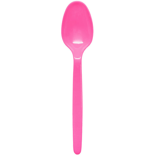 Karat PS Plastic Heavy Weight Tea Spoons - Pink - 1,000 ct