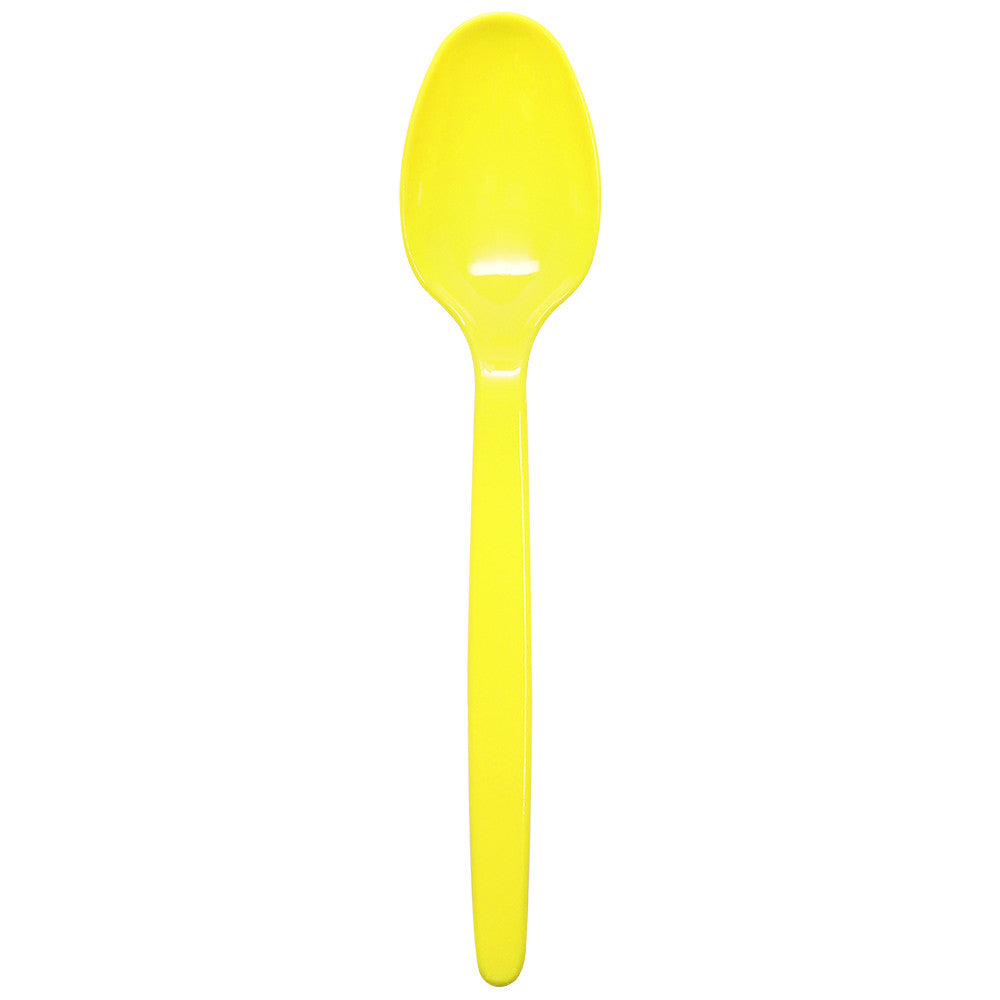 Karat PS Plastic Heavy Weight Tea Spoons - Yellow - 1,000 ct