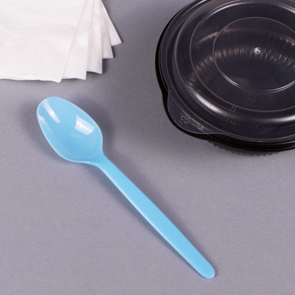 Karat PS Plastic Heavy Weight Tea Spoons - Blue - 1,000 ct