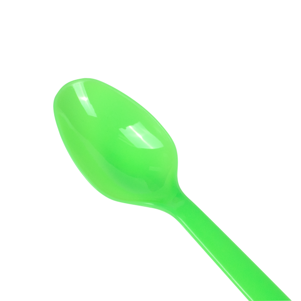 Karat PS Plastic Heavy Weight Tea Spoons - Green - 1,000 ct