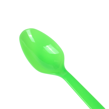 Karat PS Plastic Heavy Weight Tea Spoons - Green - 1,000 ct