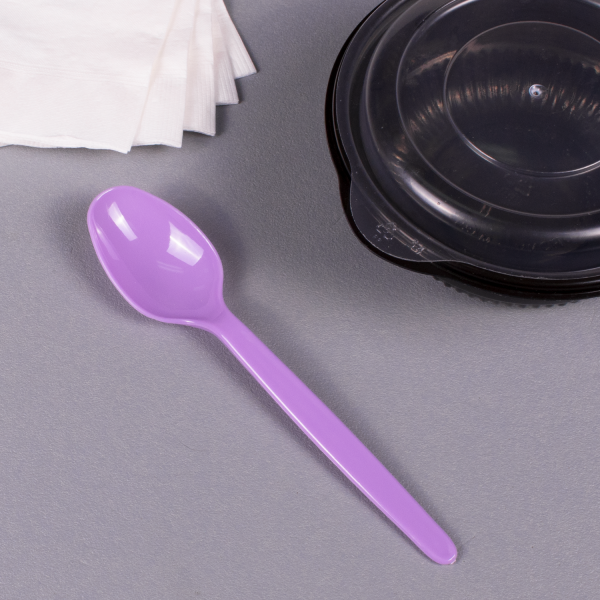 Karat PS Plastic Heavy Weight Tea Spoons - Purple - 1,000 ct