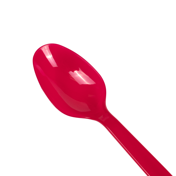 Karat PS Plastic Heavy Weight Tea Spoons - Red - 1,000 ct