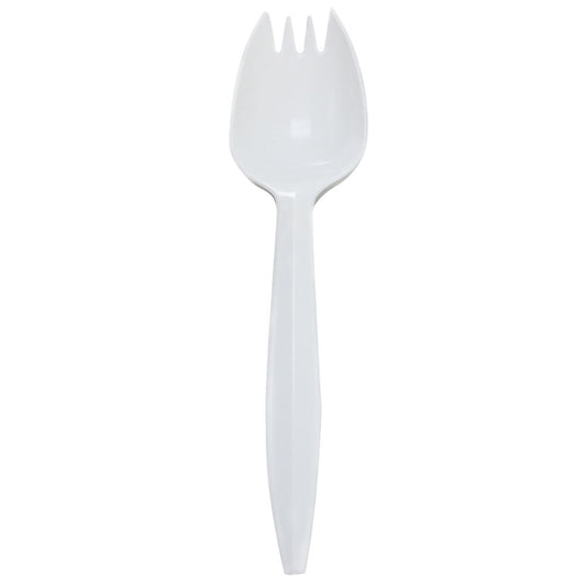 Karat PP Plastic Medium Weight Sporks - White - 1,000 ct