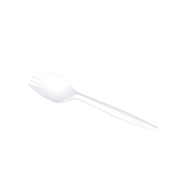 Karat PP Plastic Medium Weight Sporks - White - 1,000 ct