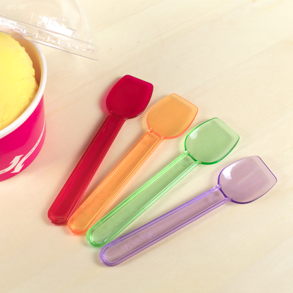 Karat PS Plastic Gelato Spoons - Rainbow - 2,000 ct