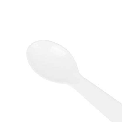 Karat PS Plastic Tasting Spoon - White - 4,000 ct