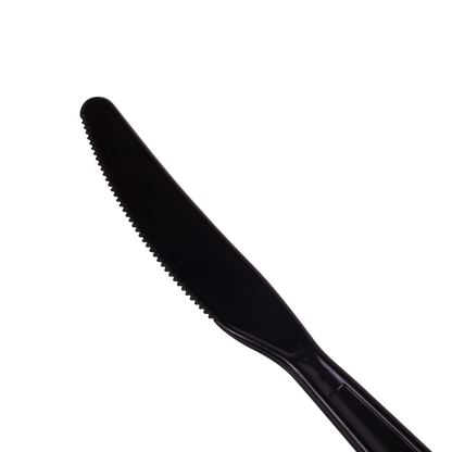 Karat PS Plastic Heavy Weight Knives Bulk Box - Black - 1,000 ct
