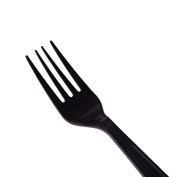 Karat PS Plastic Heavy Weight Forks - Black - Wrapped - 1,000 ct