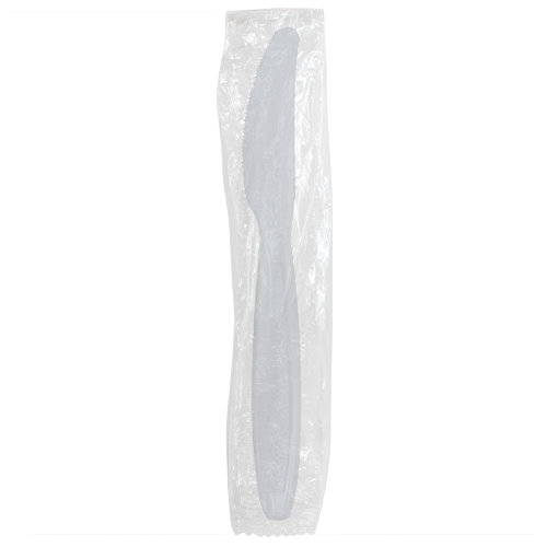 Karat PS Plastic Heavy Weight Knives - White - Wrapped - 1,000 ct