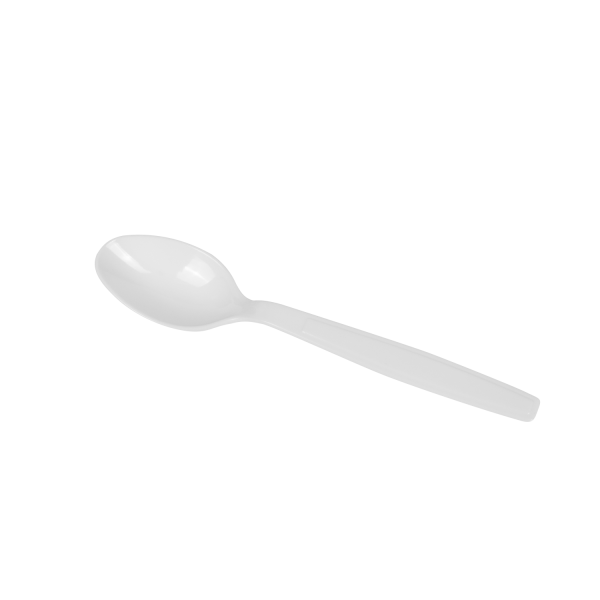 Karat PS Plastic Extra Heavy Weight Tea Spoons - White - Wrapped - 1,000 ct