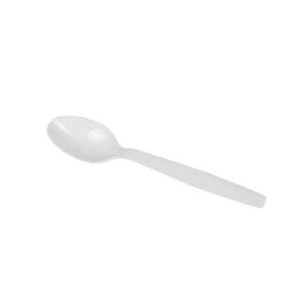 Karat PS Plastic Extra Heavy Weight Tea Spoons - White - Wrapped - 1,000 ct