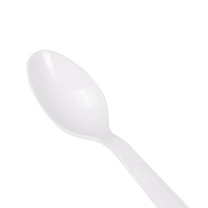 Karat PS Plastic Extra Heavy Weight Tea Spoons - White - Wrapped - 1,000 ct