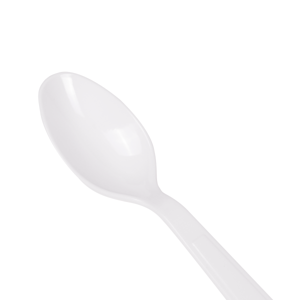 Karat PS Plastic Extra Heavy Weight Tea Spoons - White - Wrapped - 1,000 ct
