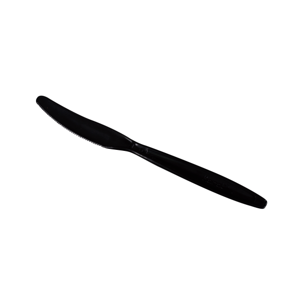 Karat PP Plastic Heavy Weight Knives - Black - Wrapped - 1,000 ct