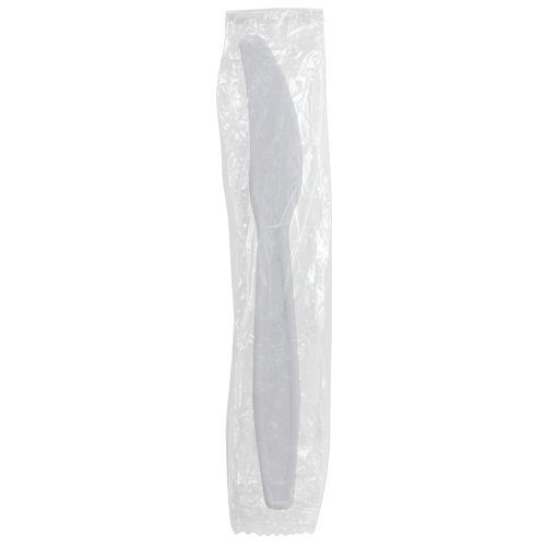 Karat PP Plastic Heavy Weight Knives - White - Wrapped - 1,000 ct