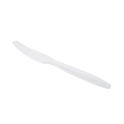 Karat PP Plastic Heavy Weight Knives - White - Wrapped - 1,000 ct