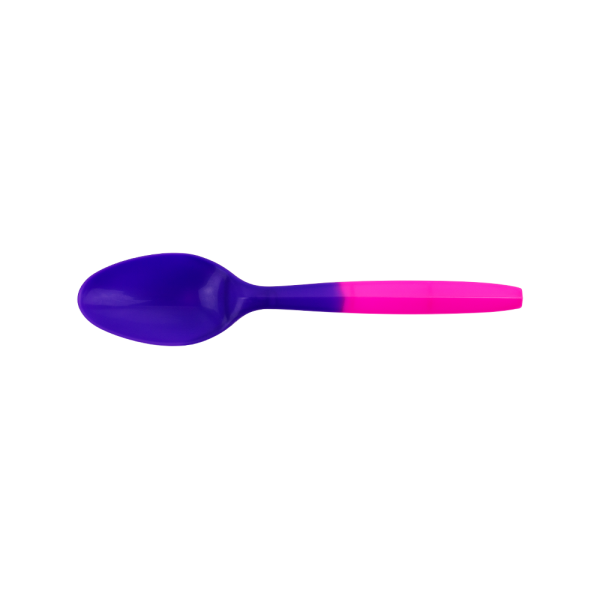 Karat PP Plastic Medium Weight Color Changing Tea Spoons - Pink to Purple - 1,000 ct