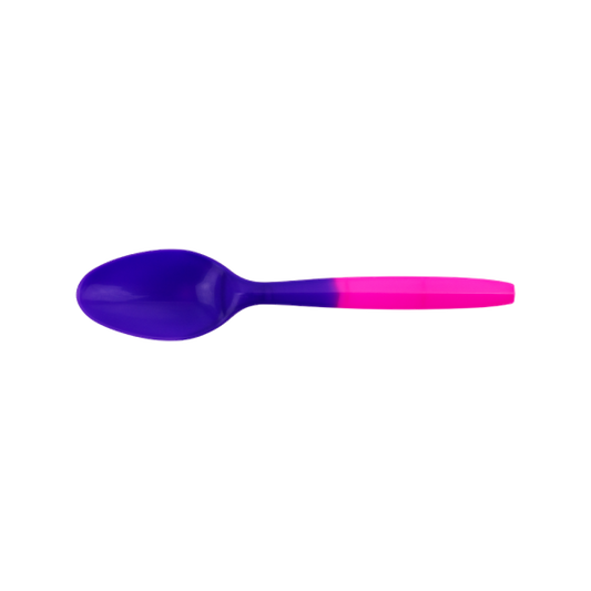 Karat PP Plastic Medium Weight Color Changing Tea Spoons - Pink to Purple - 1,000 ct