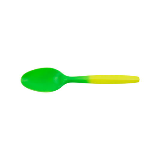 Karat PP Plastic Medium Weight Color Changing Tea Spoons - Yellow to Green - 1,000 ct