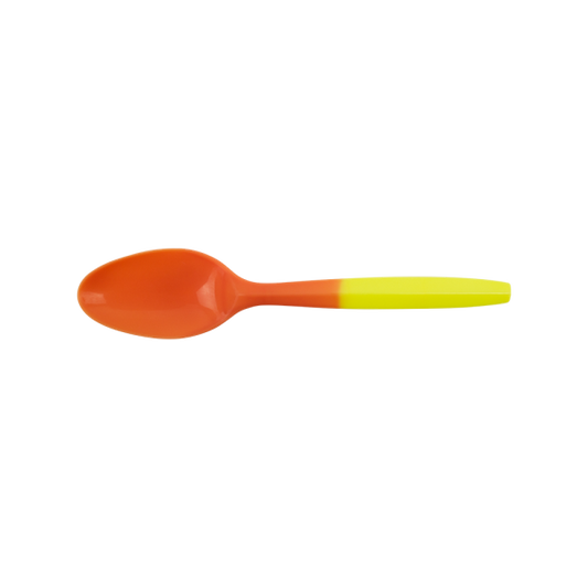 Karat PP Plastic Medium Weight Color Changing Tea Spoons - Yellow to Orange - 1,000 ct